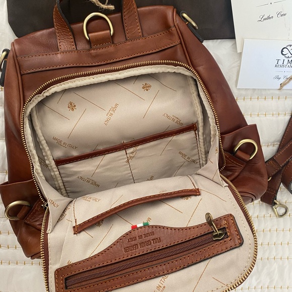 Leather Bag Time Resistance Backpack Purse - Picture 2 of 11